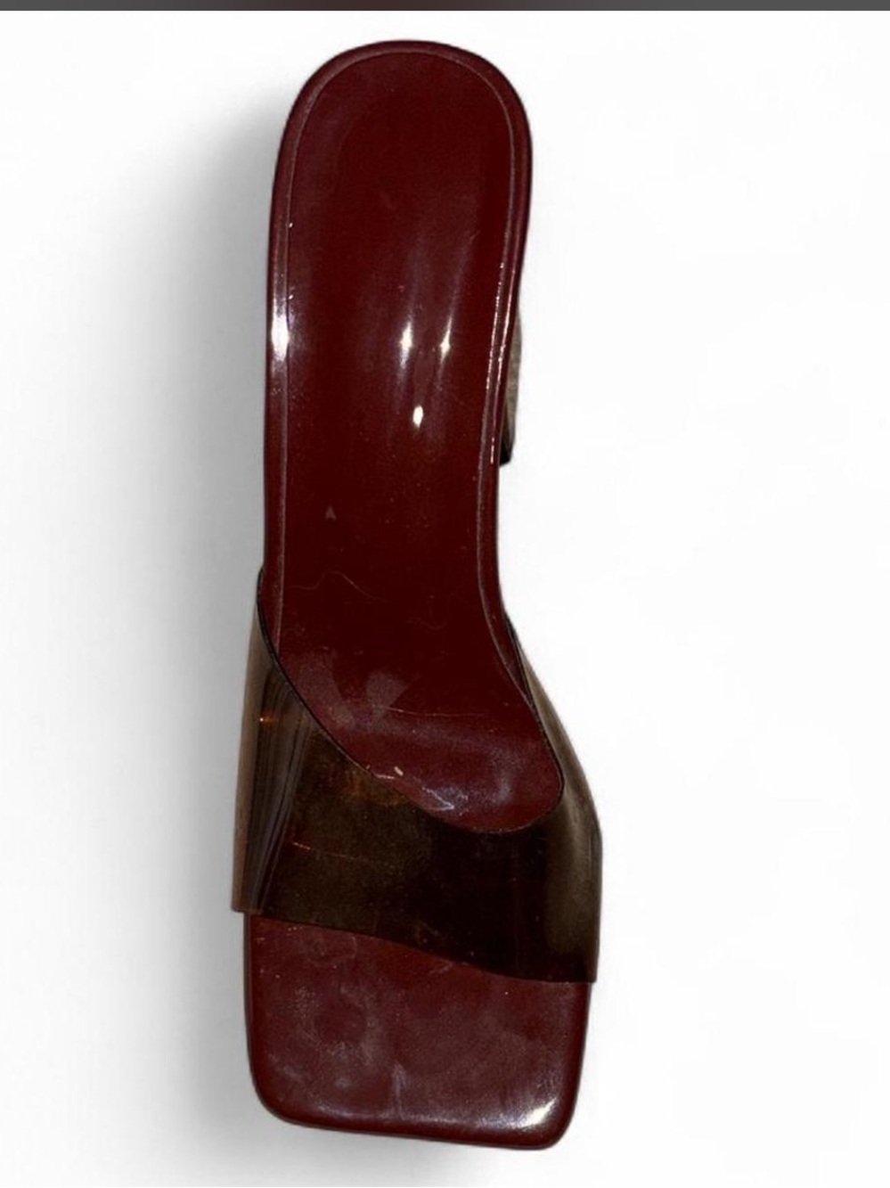 SHEIN Burgundy Block Heel